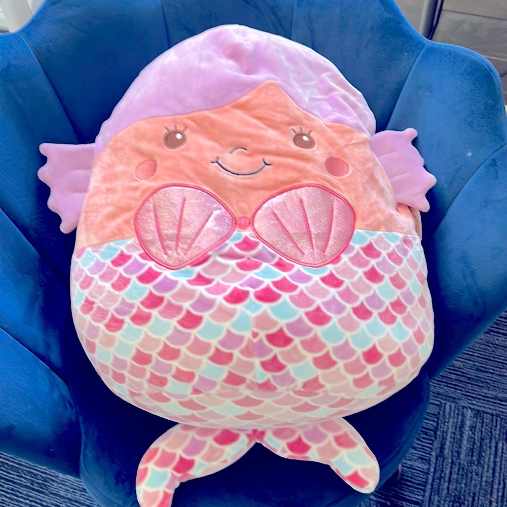 Squishmallows mermaid kellytoy 16” plush